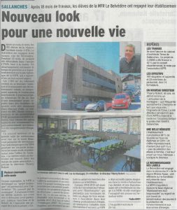 Article Le Dauphiné MFR Le Belvédère Sallanches Tema Architectes